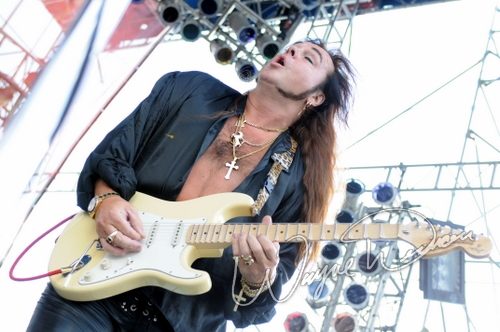 Yngwie Malmsteen at Rock the Bayou grounds Houston, TX on August 31, 2008 &mdash; concert photo by Wayne Dennon