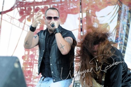 Yngwie Malmsteen at Rock the Bayou grounds Houston, TX on August 31, 2008 &mdash; concert photo by Wayne Dennon