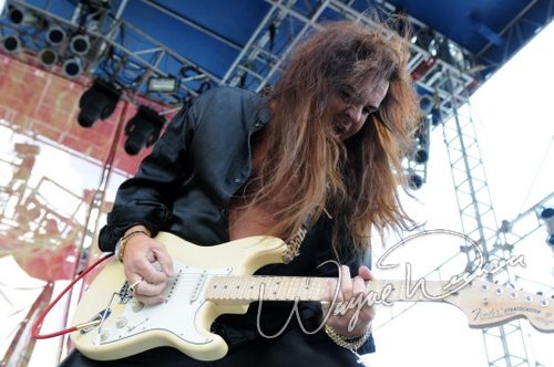 Yngwie Malmsteen at Rock the Bayou grounds Houston, TX on August 31, 2008 &mdash; concert photo by Wayne Dennon