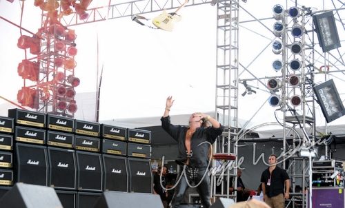 Yngwie Malmsteen at Rock the Bayou grounds Houston, TX on August 31, 2008 &mdash; concert photo by Wayne Dennon