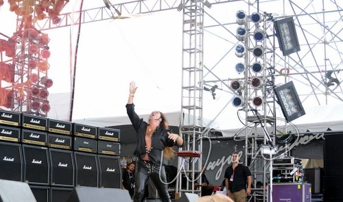 Yngwie Malmsteen at Rock the Bayou grounds Houston, TX on August 31, 2008 &mdash; concert photo by Wayne Dennon
