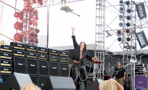 Yngwie Malmsteen at Rock the Bayou grounds Houston, TX on August 31, 2008 &mdash; concert photo by Wayne Dennon