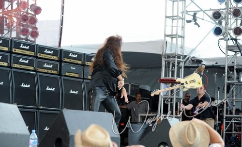 Yngwie Malmsteen at Rock the Bayou grounds Houston, TX on August 31, 2008 &mdash; concert photo by Wayne Dennon