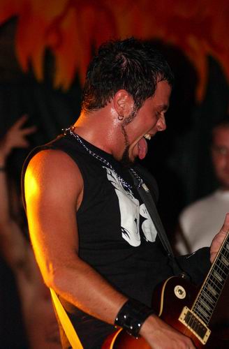 Bobaflex at Woodshock Music Festival Bellefontaine, OH on August 9, 2003 &mdash; concert photo by Wayne Dennon