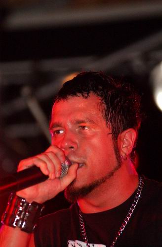 Bobaflex at Woodshock Music Festival Bellefontaine, OH on August 9, 2003 &mdash; concert photo by Wayne Dennon