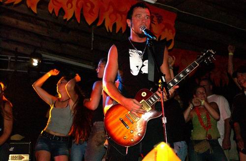 Bobaflex at Woodshock Music Festival Bellefontaine, OH on August 9, 2003 &mdash; concert photo by Wayne Dennon
