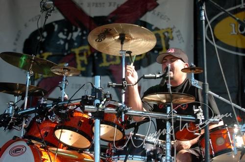 Breaking Benjamin at X-Fest Dayton, OH on September 19, 2004 &mdash; concert photo by Wayne Dennon