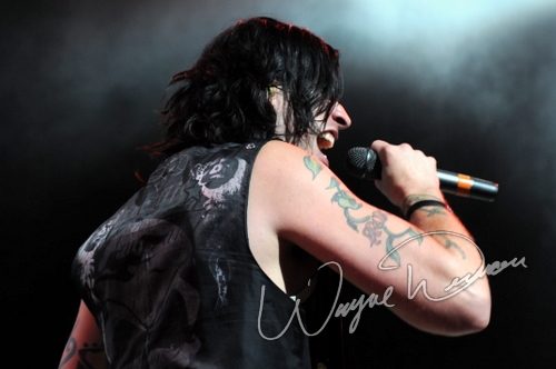 Hinder at Riverbend Music Center Cincinnati, OH on August 19, 2009 &mdash; concert photo by Wayne Dennon