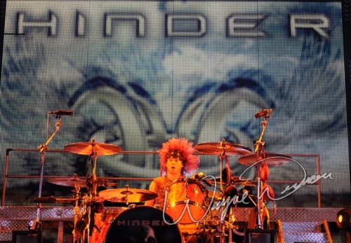 Hinder at Riverbend Music Center Cincinnati, OH on August 19, 2009 &mdash; concert photo by Wayne Dennon
