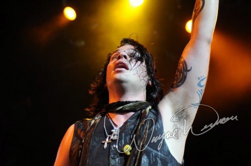 Hinder at Riverbend Music Center Cincinnati, OH on August 19, 2009 &mdash; concert photo by Wayne Dennon