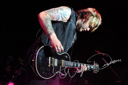 Hinder at Riverbend Music Center Cincinnati, OH on August 19, 2009 &mdash; concert photo by Wayne Dennon
