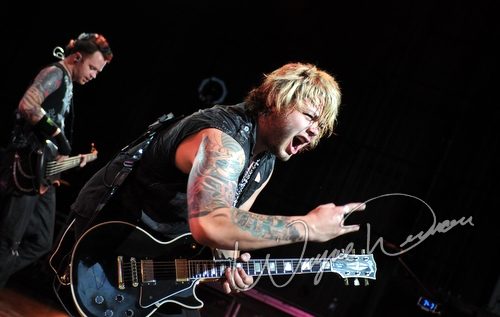Hinder at Riverbend Music Center Cincinnati, OH on August 19, 2009 &mdash; concert photo by Wayne Dennon
