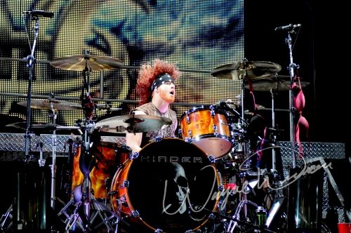 Hinder at Riverbend Music Center Cincinnati, OH on August 19, 2009 &mdash; concert photo by Wayne Dennon