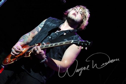 Hinder at Riverbend Music Center Cincinnati, OH on August 19, 2009 &mdash; concert photo by Wayne Dennon