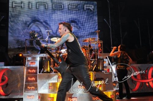 Hinder at Riverbend Music Center Cincinnati, OH on August 19, 2009 &mdash; concert photo by Wayne Dennon