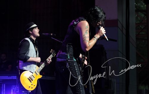 Hinder at Riverbend Music Center Cincinnati, OH on August 19, 2009 &mdash; concert photo by Wayne Dennon