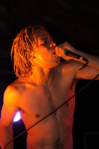 40 Below Summer at Woodshock Music Festival Bellefontaine, OH on August 9, 2003 &mdash; concert photo by Wayne Dennon