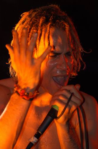 40 Below Summer at Woodshock Music Festival Bellefontaine, OH on August 9, 2003 &mdash; concert photo by Wayne Dennon
