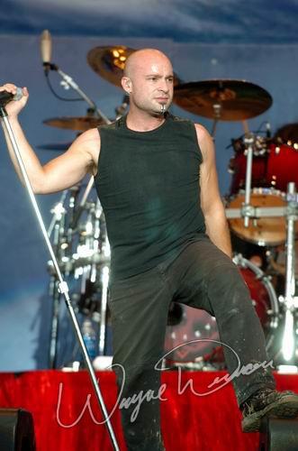 Disturbed at Rolling Rock Town Fair Latrobe, PA on July 31, 2004 &mdash; concert photo by Wayne Dennon