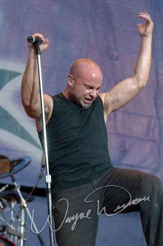 Disturbed at Rolling Rock Town Fair Latrobe, PA on July 31, 2004 &mdash; concert photo by Wayne Dennon