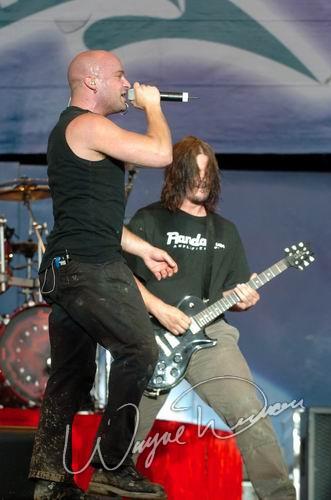 Disturbed at Rolling Rock Town Fair Latrobe, PA on July 31, 2004 &mdash; concert photo by Wayne Dennon