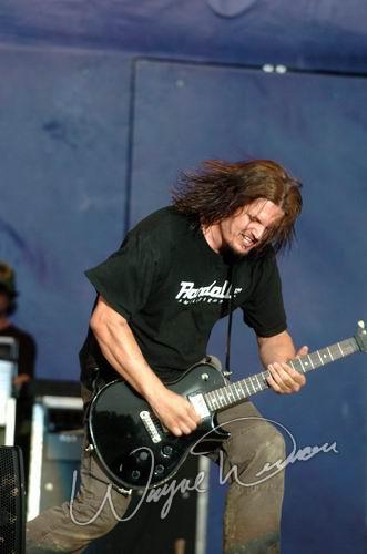 Disturbed at Rolling Rock Town Fair Latrobe, PA on July 31, 2004 &mdash; concert photo by Wayne Dennon