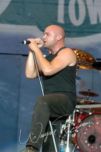 Disturbed at Rolling Rock Town Fair Latrobe, PA on July 31, 2004 &mdash; concert photo by Wayne Dennon