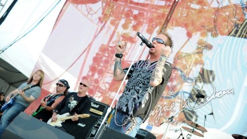 Great White at Rock the Bayou grounds Houston, TX on August 30, 2008 &mdash; concert photo by Wayne Dennon