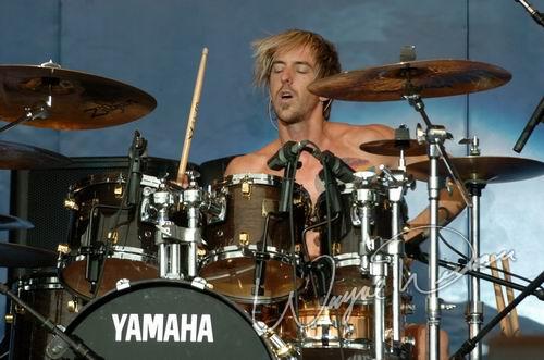 Hoobastank at Rolling Rock Town Fair Latrobe, PA on July 31, 2004 &mdash; concert photo by Wayne Dennon